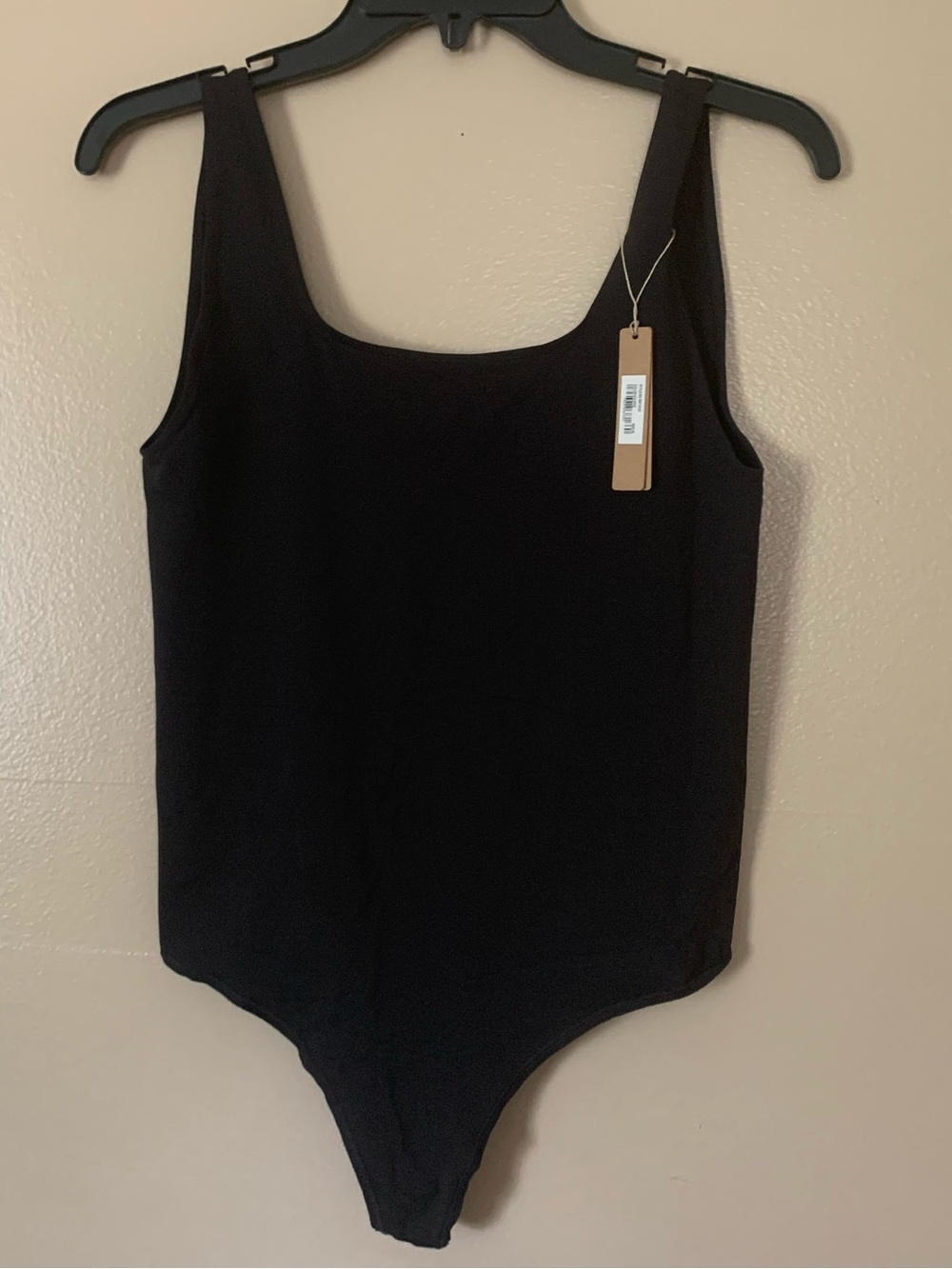 🔥 NWT SKIMS Soft Smoothing Seamless Thong Bodysuit Onyx 1X